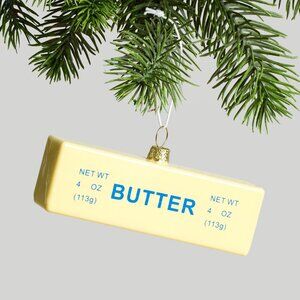 NWT Cody Foster™ Stick of Butter Glass Christmas Ornament
